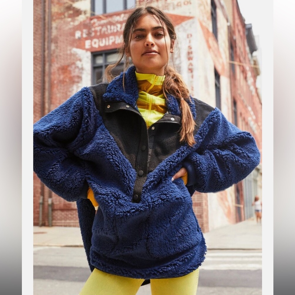 FP Movement by Free People Fall To Rise Fleece Quarter Snap - Picture 1 of 4